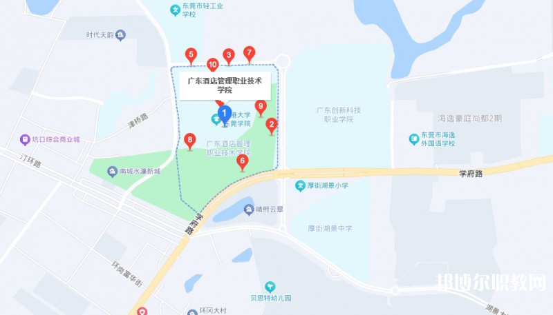 廣東酒店管理職業(yè)技術學院中職部地址，乘車路線
